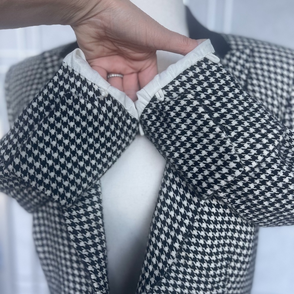 Veronica Beard Black/White Houndstooth Khan Dickey Ja… Gem